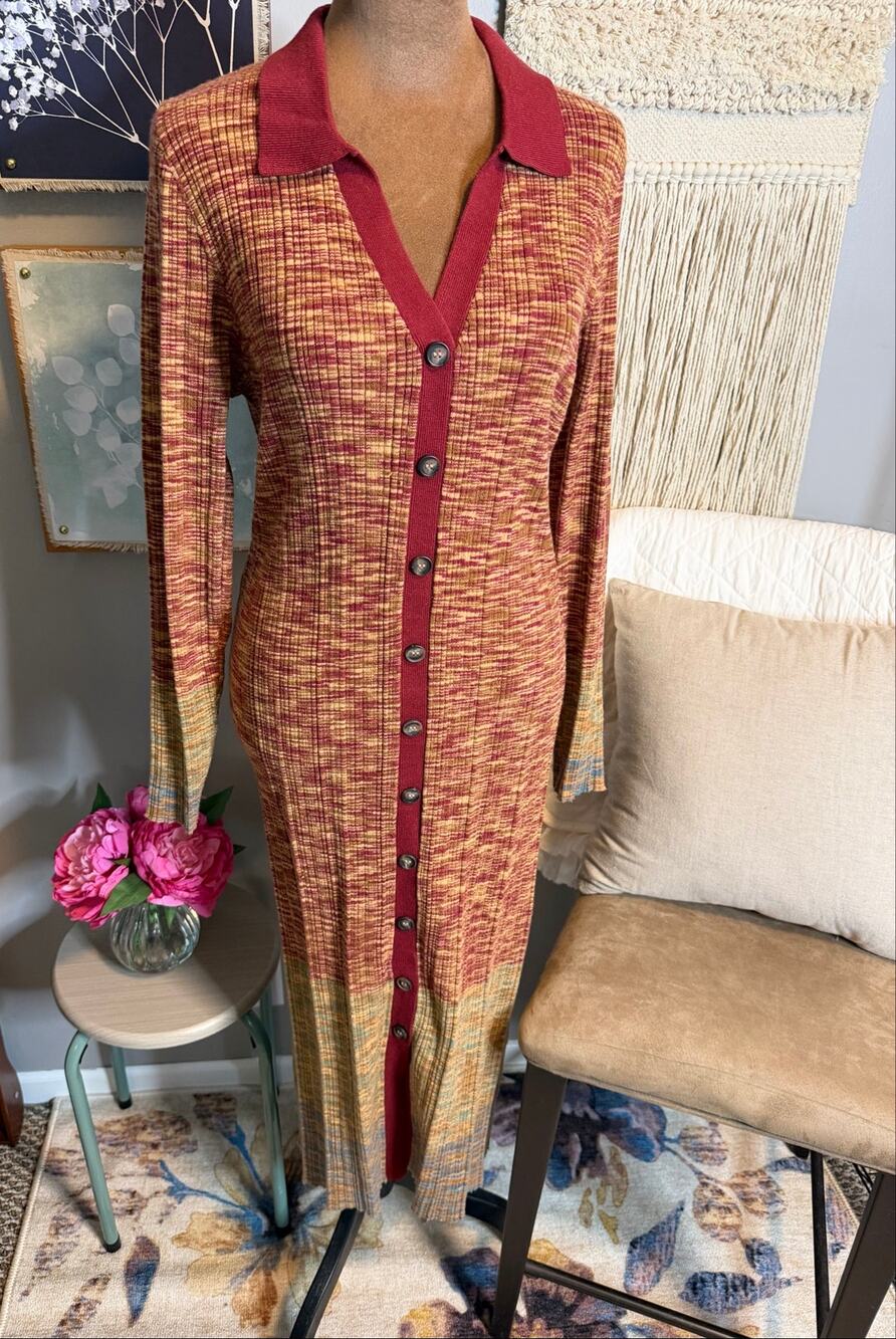 Jessica Simpson Livvy Maxi Sweater Dress Duster Cardigan XL NWT